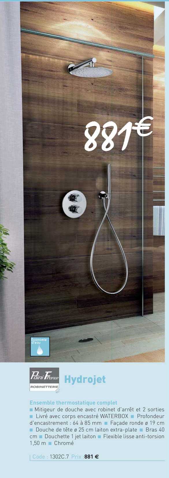 ensemble thermostatique complet hydrojet paini france