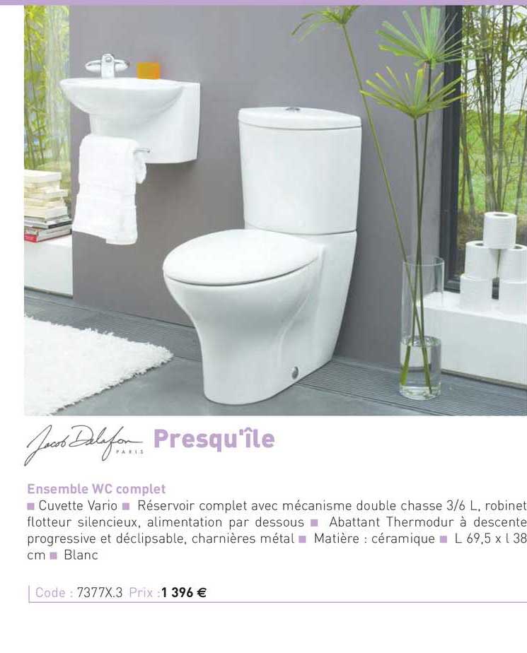 ensemble wc complet presqu'île jacob delafon
