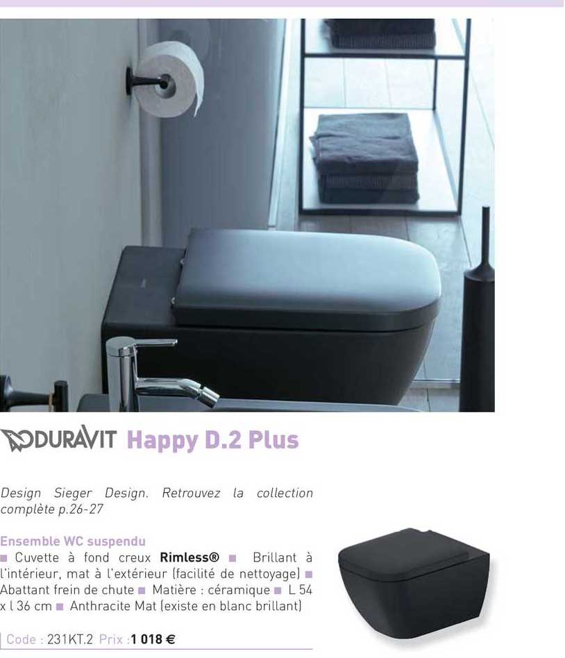 ensemble wc suspendu happy d.2 plus duravit