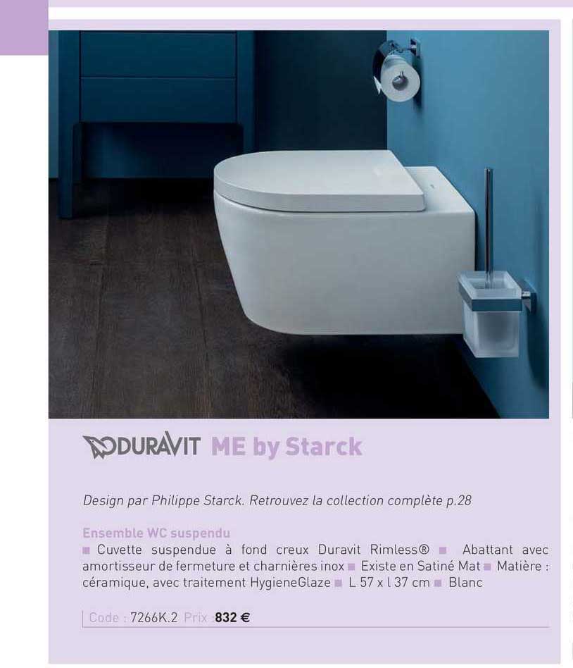ensemble wc suspendu me by starck duravit