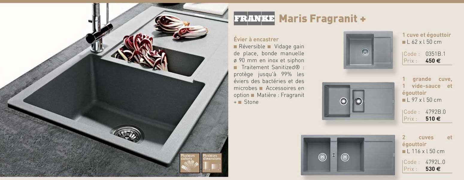 évier à Encastrer Maris Fragranit + Franke