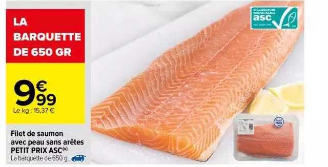 filet de saumon avec peau sans arêtes petit prix asc