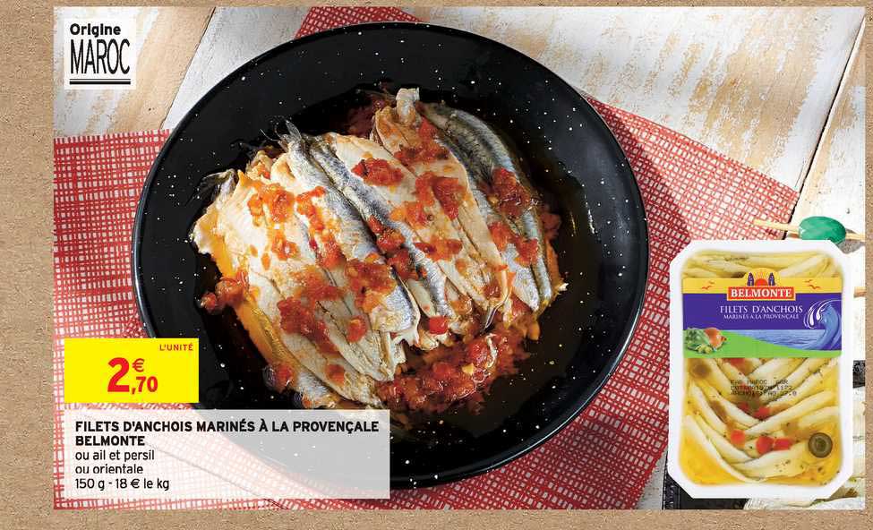filets d'anchois marinés à la provençale belmonte