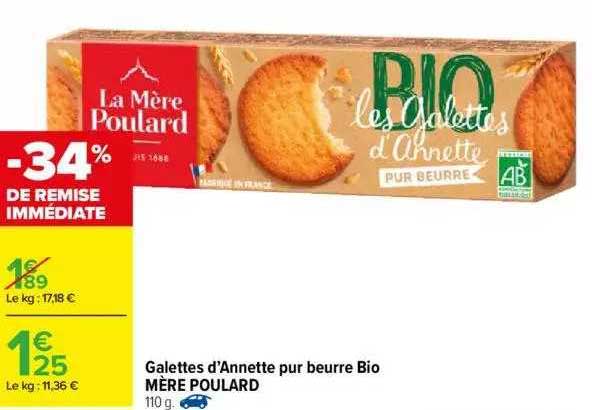 galettes d'annette pur beurre bio mère poulard