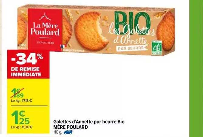galettes d'annette pur beurre bio mère poulard