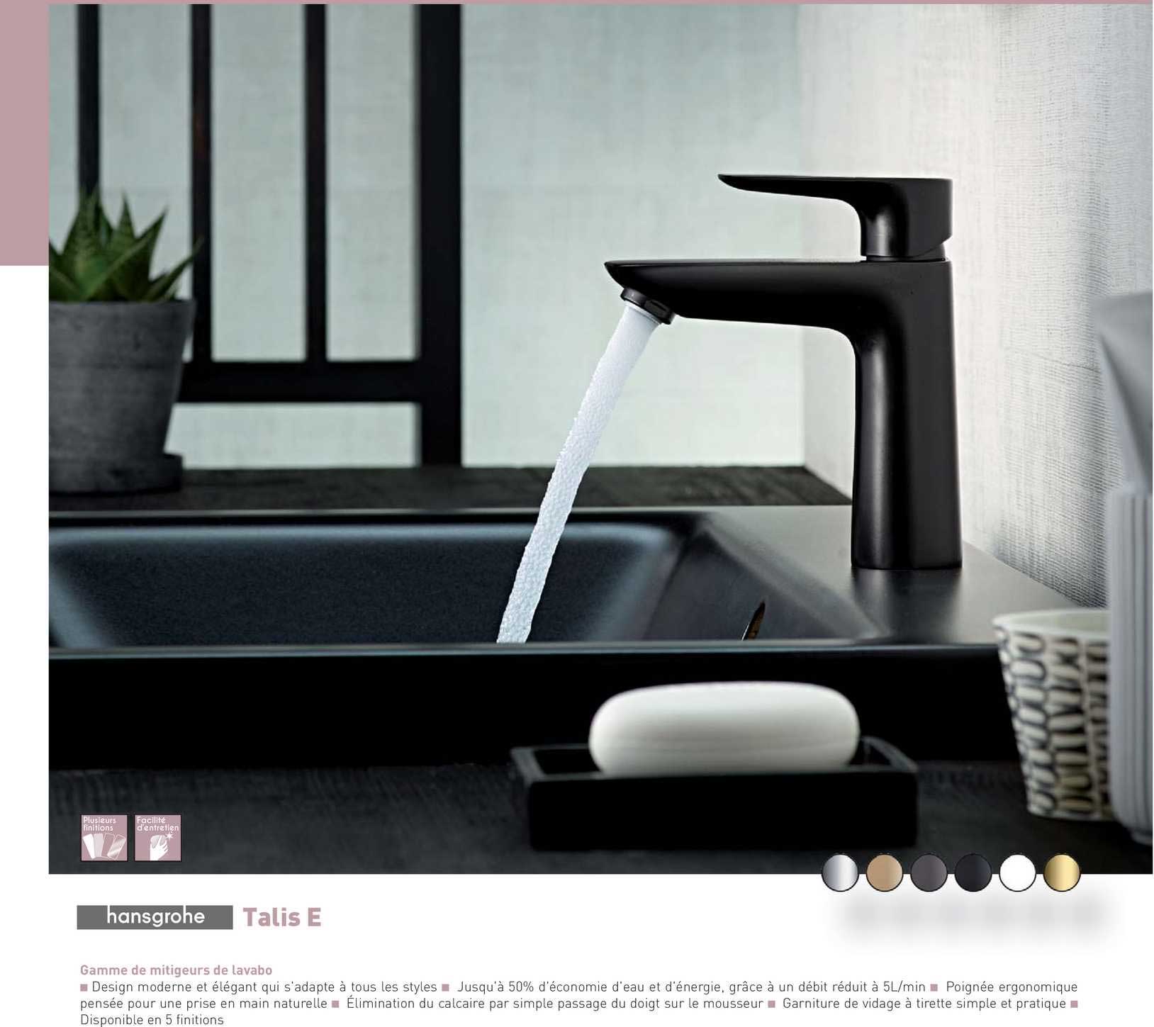 gamme de mitigeurs de lavabo talis e hansgrohe