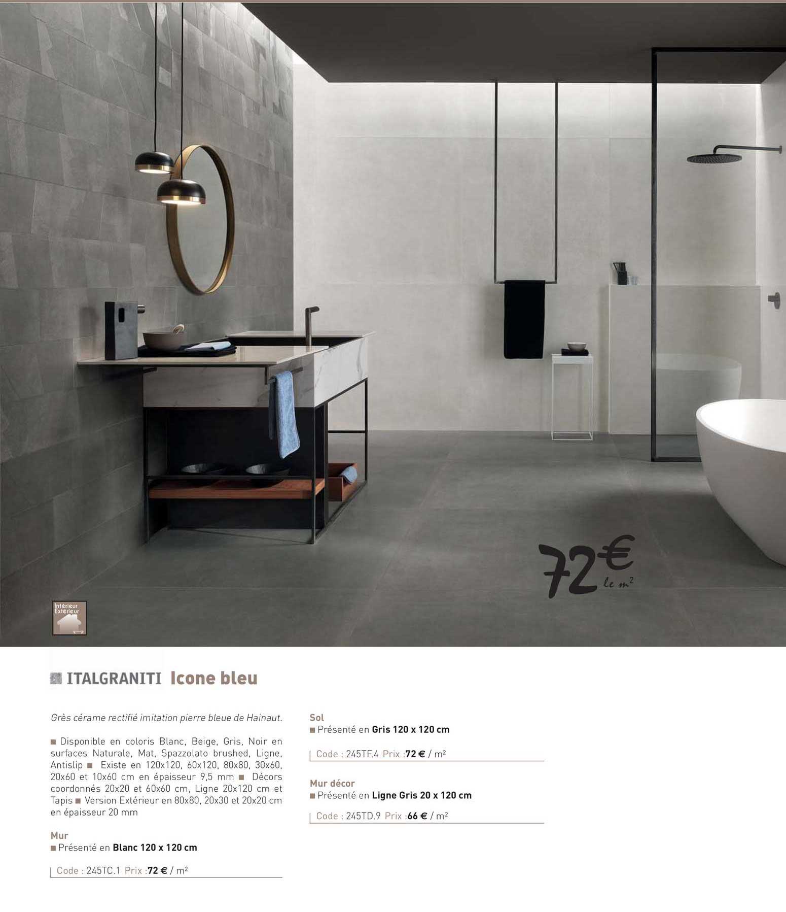 grès cérame icone bleu italgraniti