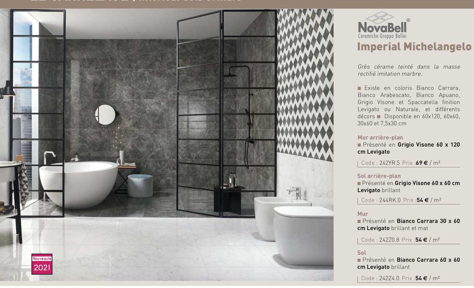 grès cérame imperial michelangelo novabell