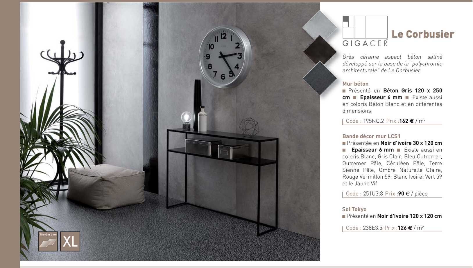 grès cérame le corbusier gigacer