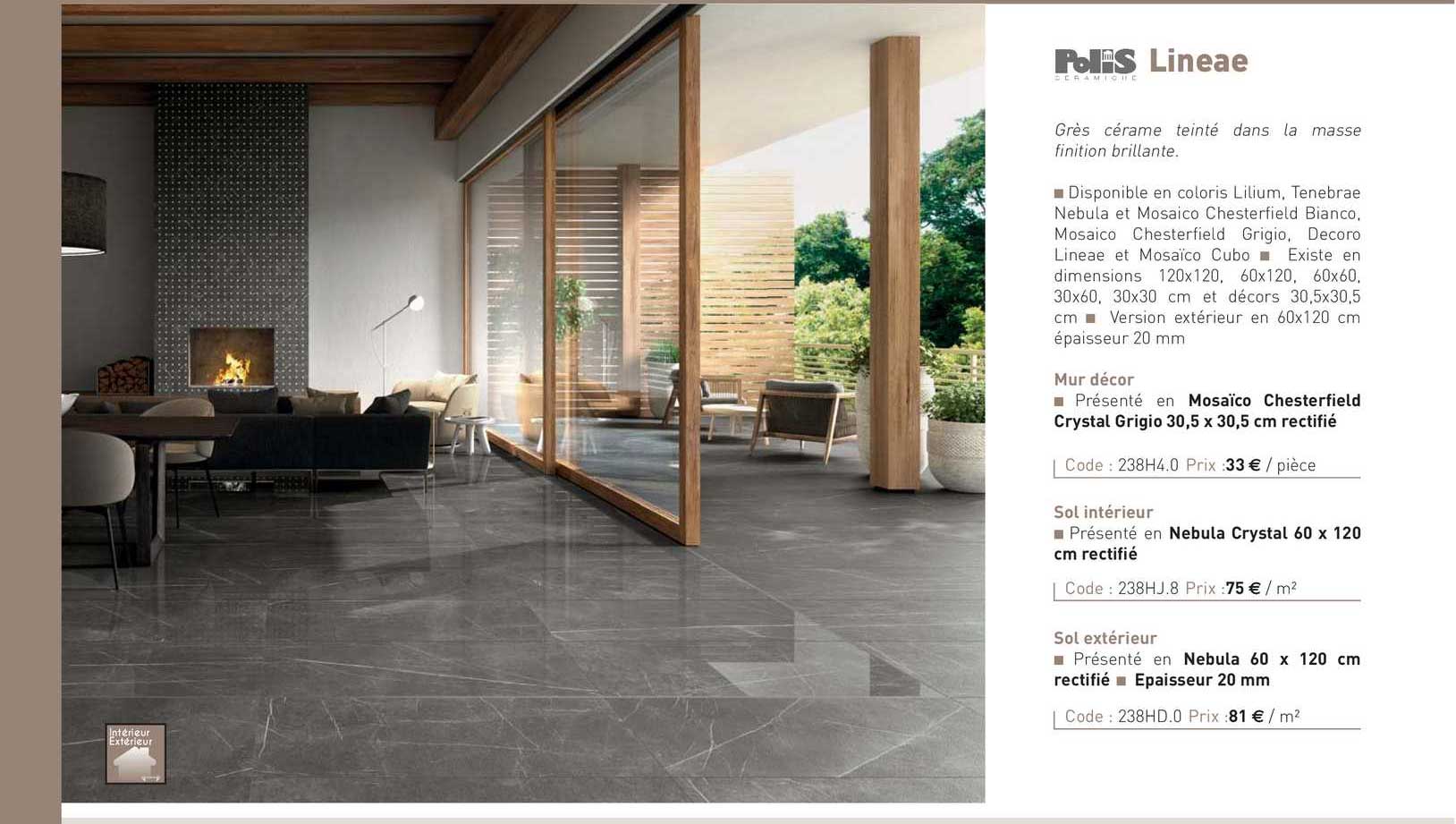 grès cérame lineae polis