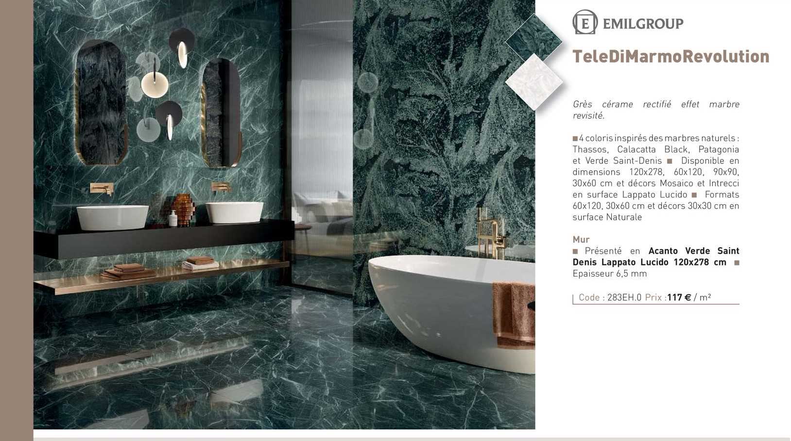 grès cérame teledimarmorevolution emilgroup