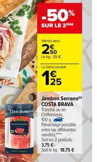 Jambon Serrano Costa Brava