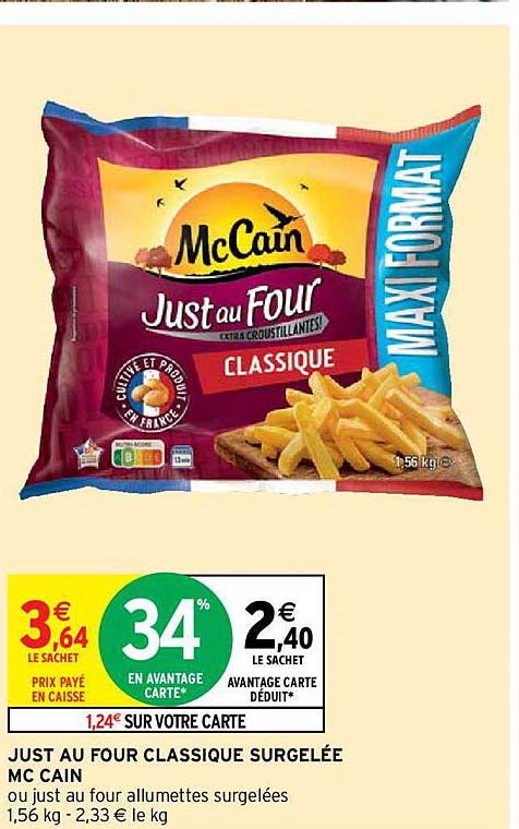 just au four classique surgelée mc cain