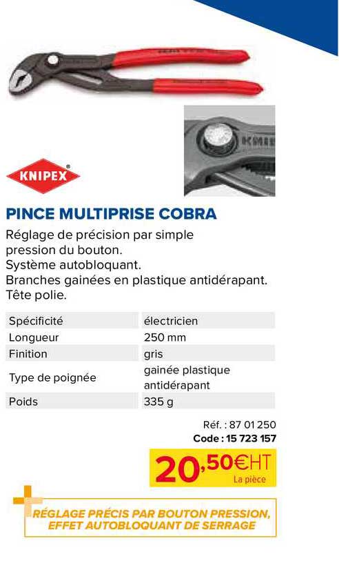 knipex pince multiprise cobra