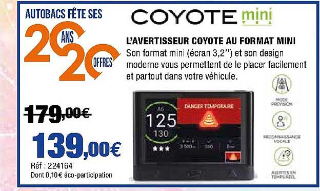 l'avertisseur coyote au format mini
