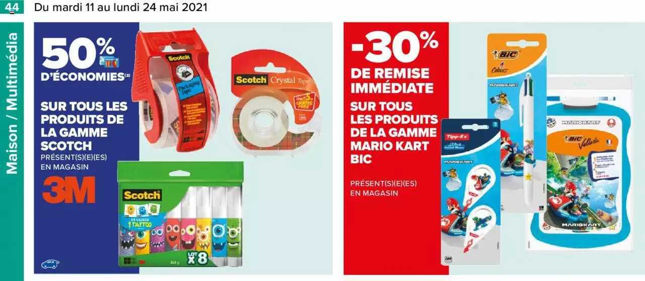 la gamme scotch, la gamme mario kart bic
