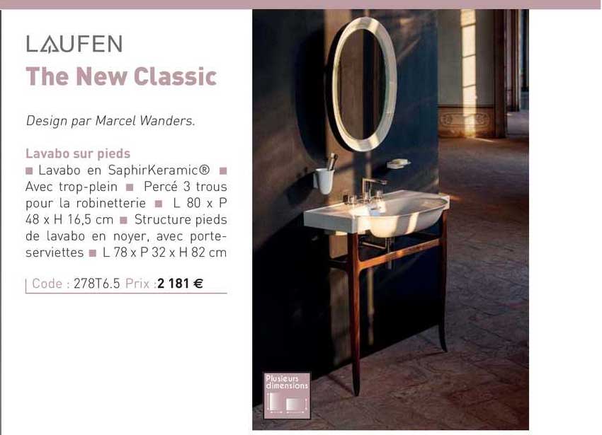 lavabo sur pies the new classic laufen