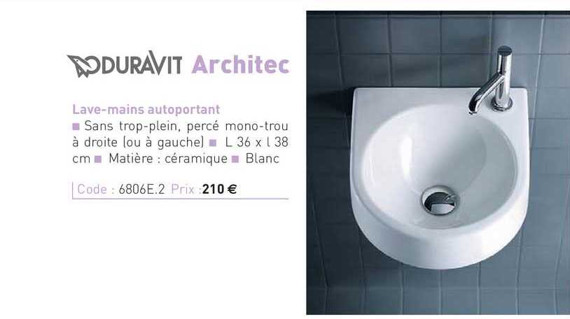 lave-mains autoportant architec duravit