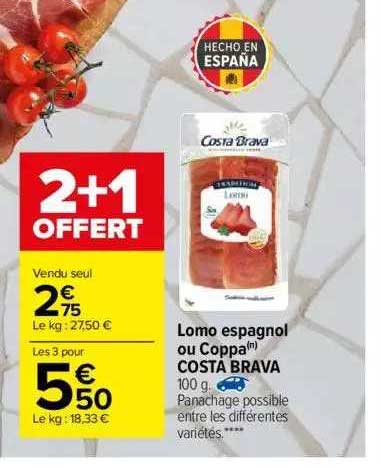 Lomo espagnol ou Coppa Costa Brava