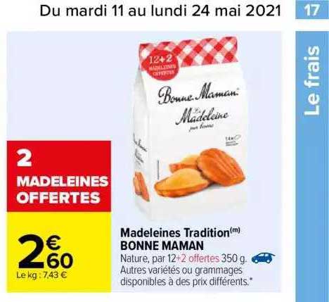madeleines tradition bonne maman