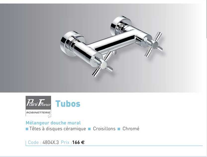 mélangeur douche mural tubos paini france