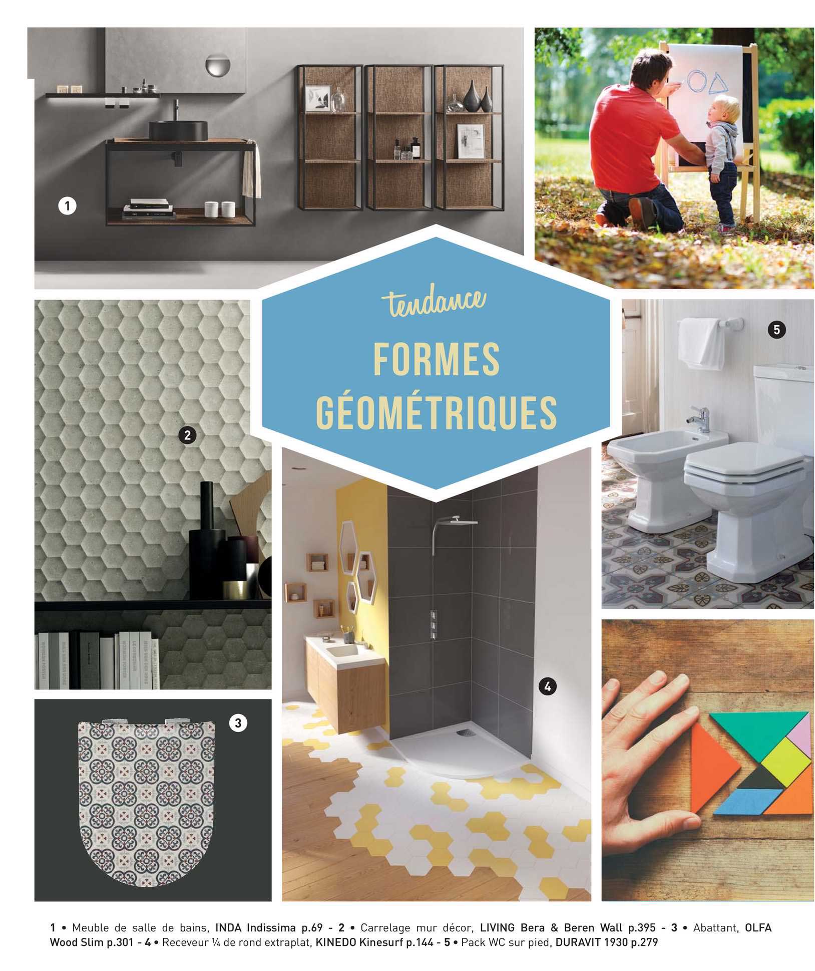 meuble de salle de bains inda indissima, carrelage mur décor living bera & beren wall, abattant olfa wood slim, receveur 1-4 de rond extraplat kinedo kinesurf, pack wc sur pied duravit