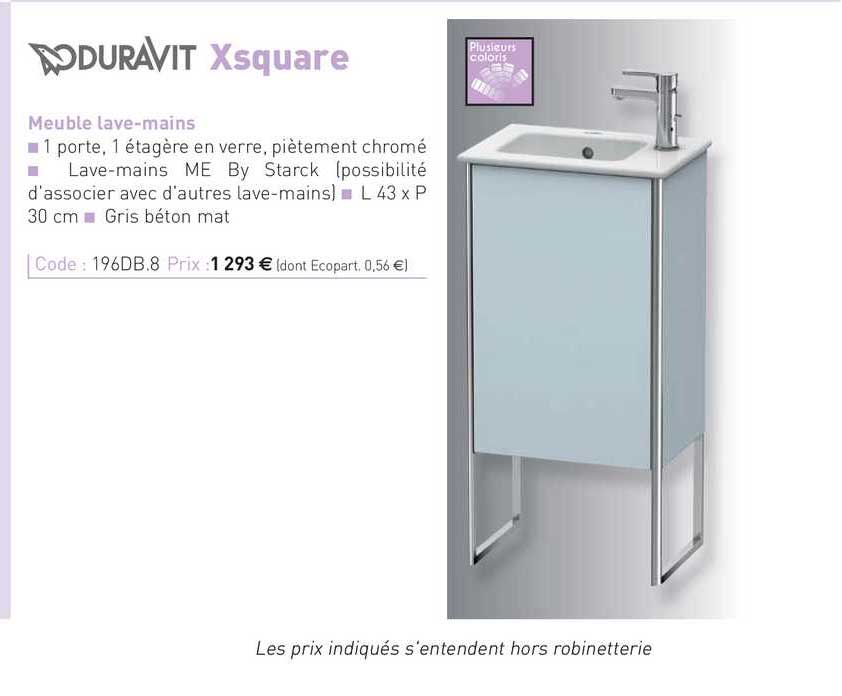 meuble lave-mains xsquare duravit