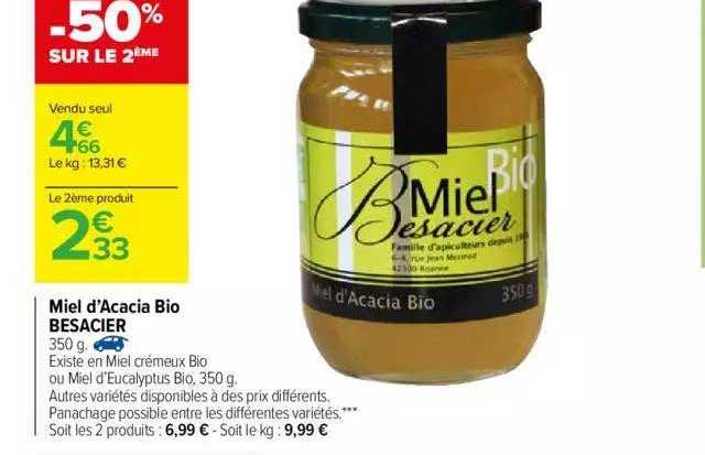 miel d'acacia bio besacier