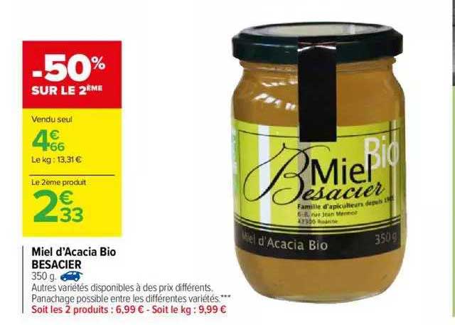 miel d'acacia bio besacier