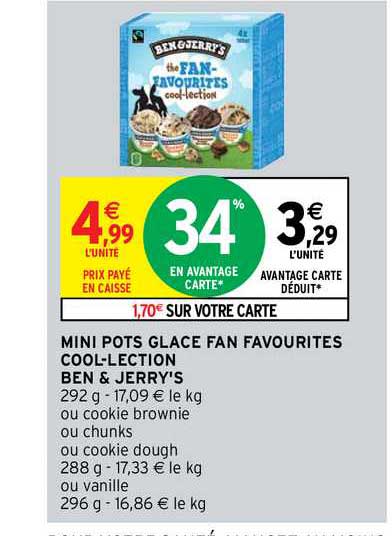 mini pots glace fan favourites cool-lection ben & jerry's