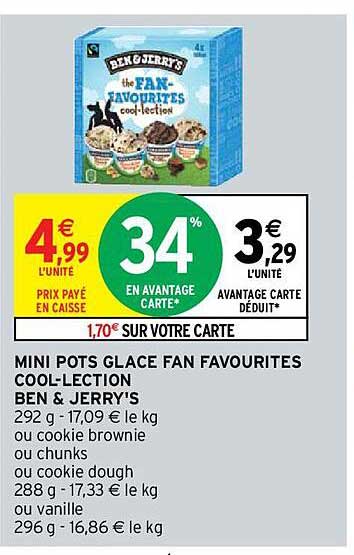 mini pots glace fan favourites cool-lection ben & jerry's