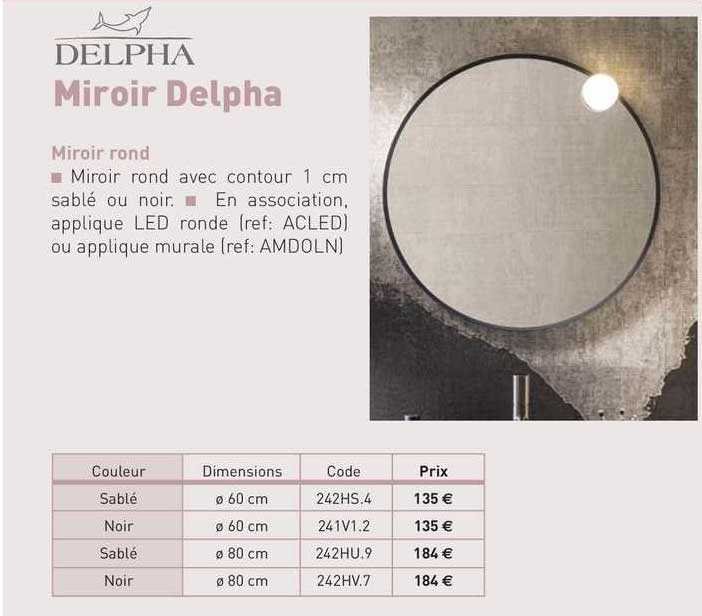 miroir rond miroir delpha