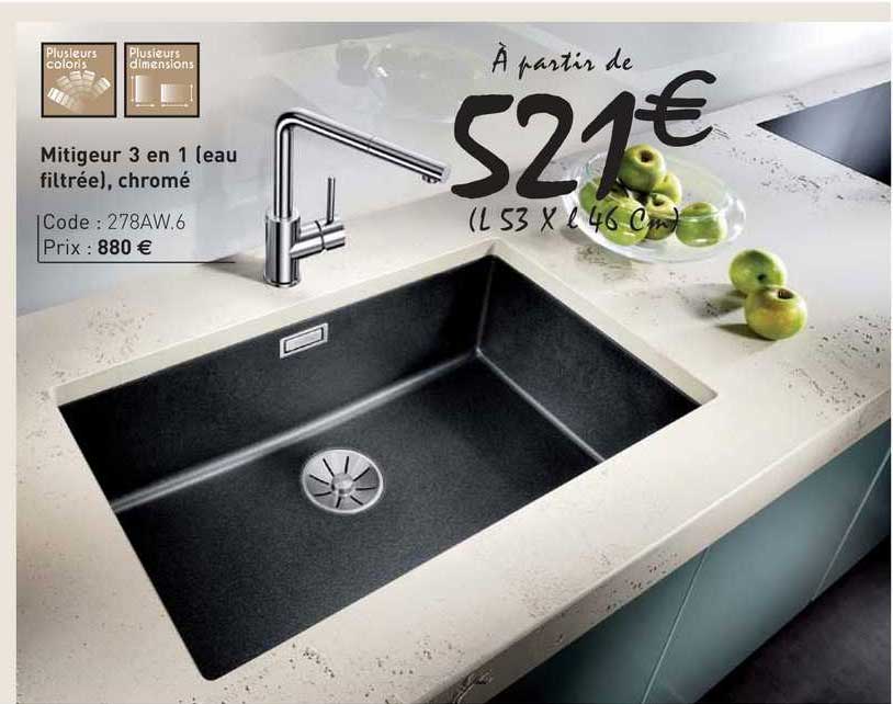 mitigeur 3 en 1 (eau filtrée), chromé