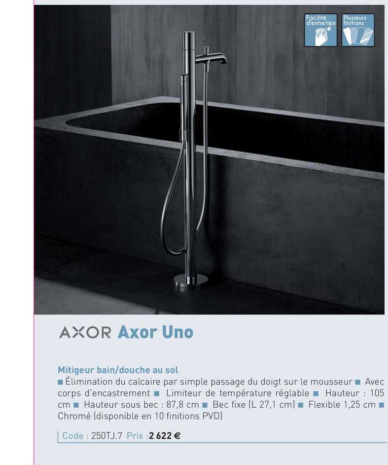 mitigeur bain-douche au sol axor uno