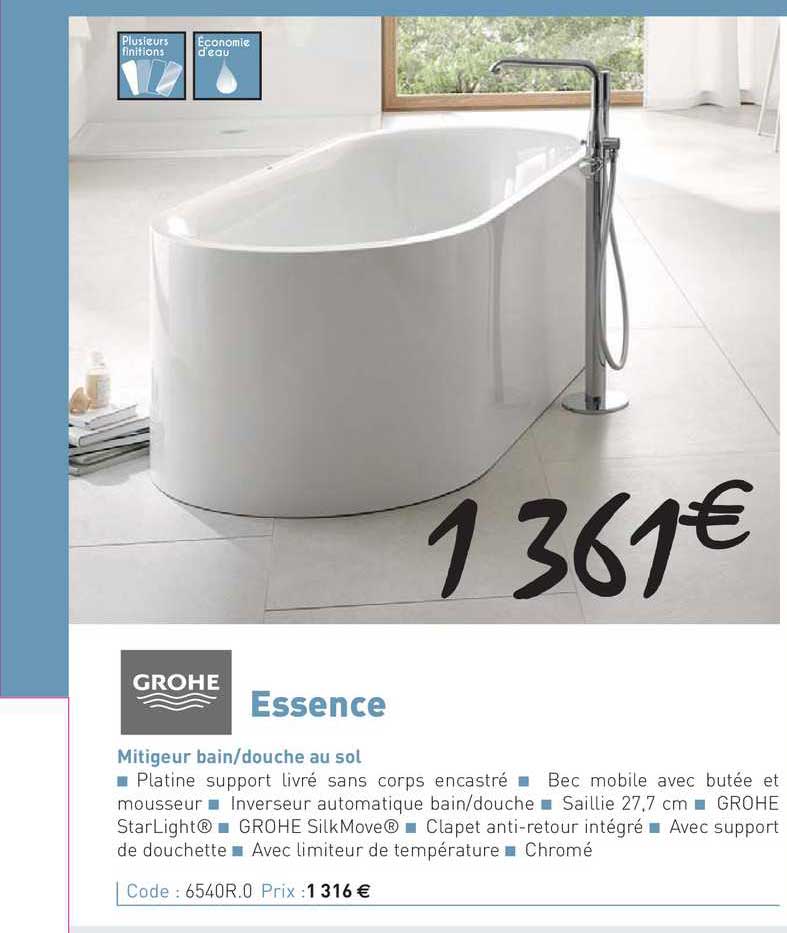 mitigeur bain-douche au sol essence grohe