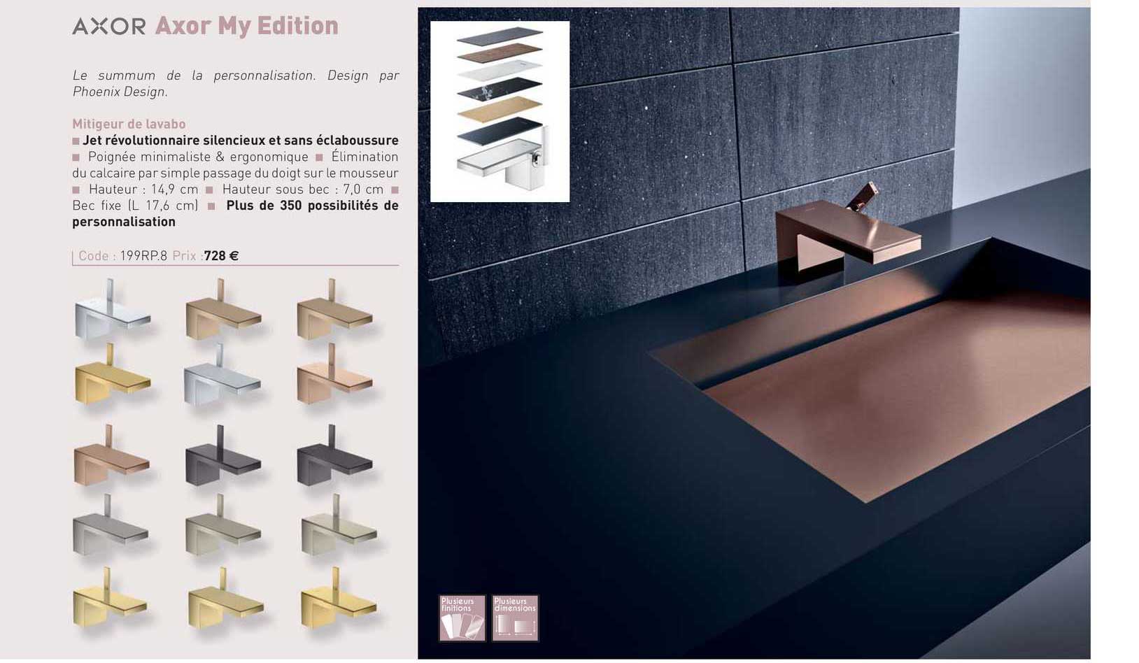 mitigeur de lavabo axor my edition