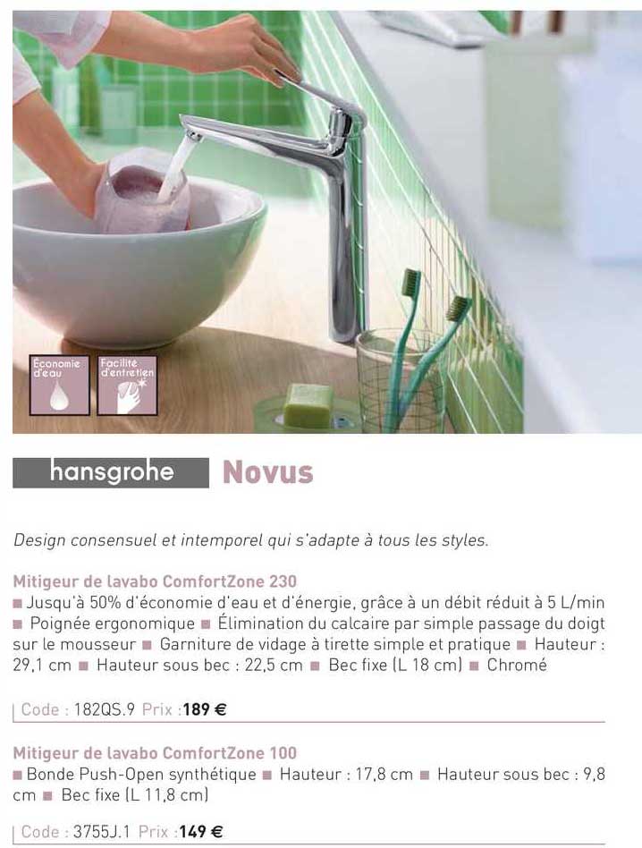 Mitigeur De Lavabo Comfortzone 230 Novus Hansgrohe