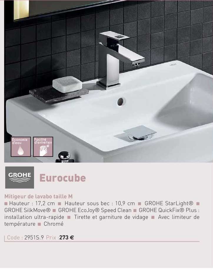 Mitigeur De Lavabo Taille M Eurocube Grohe