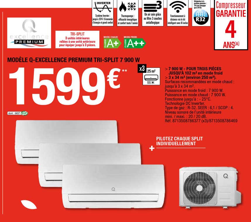 modèle q-excellence premium tri-split 7900 w