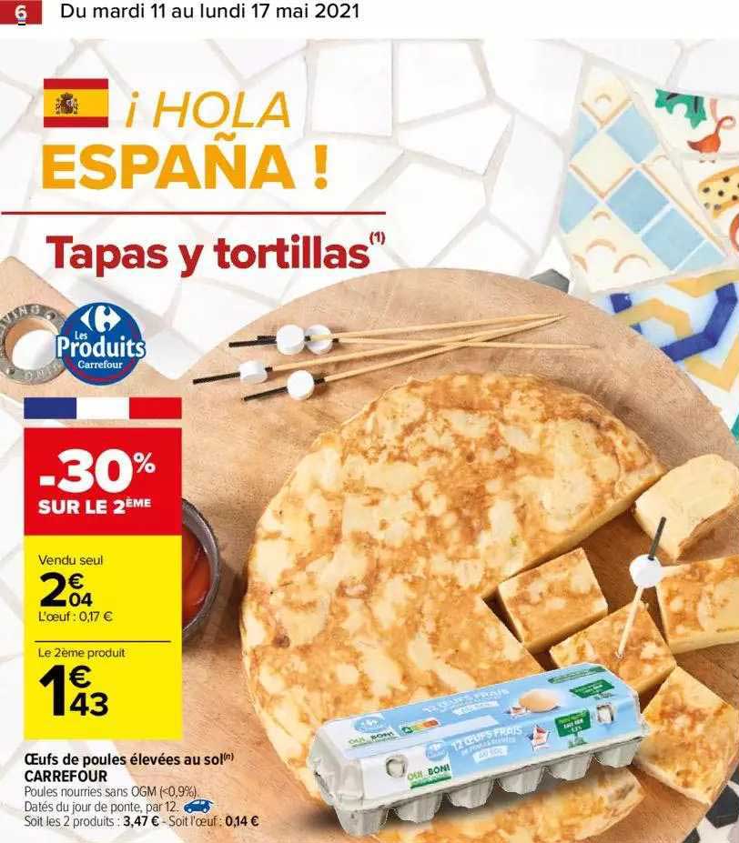 OEufs de poules elevees au sol Carrefour