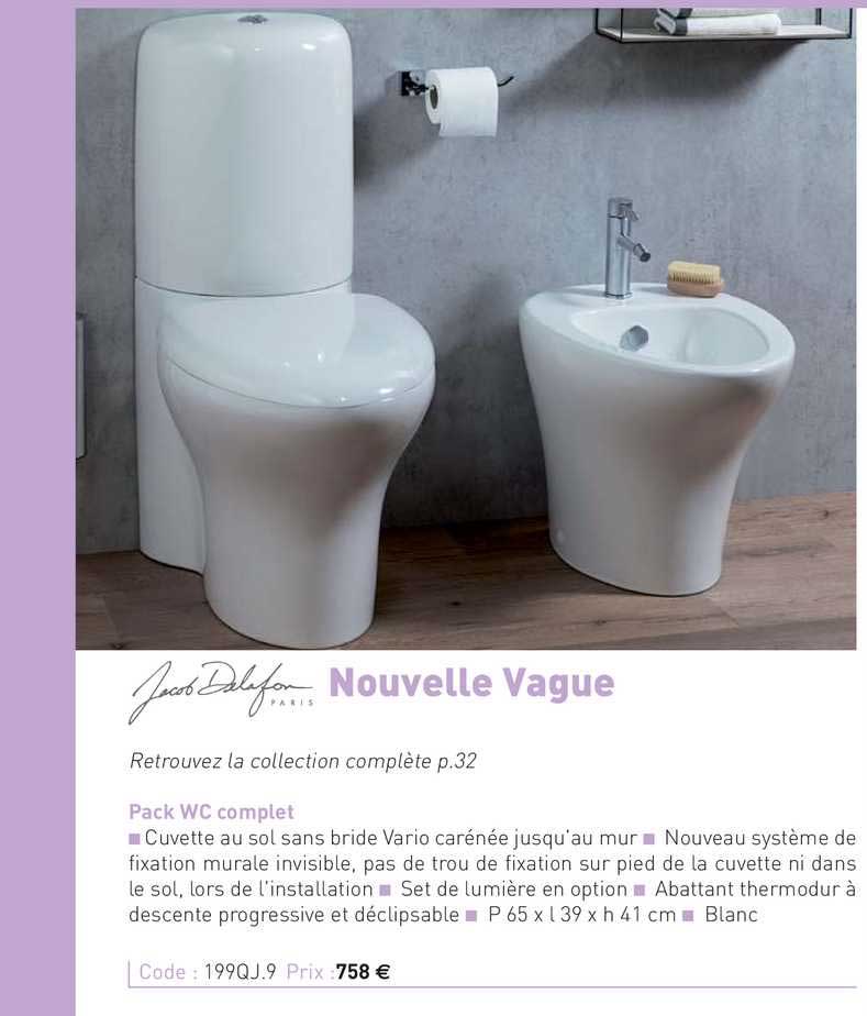 pack wc complet nouvelle vague jacob delafon