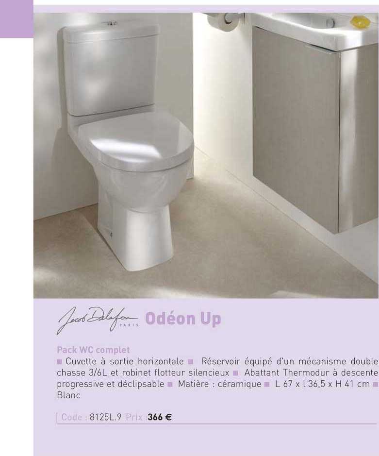 pack wc complet odéon up jacob delafon