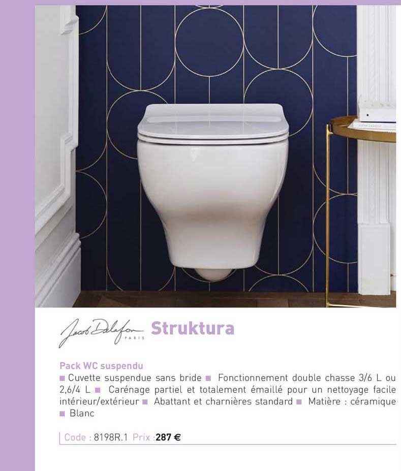pack wc suspendu struktura jacob delafon