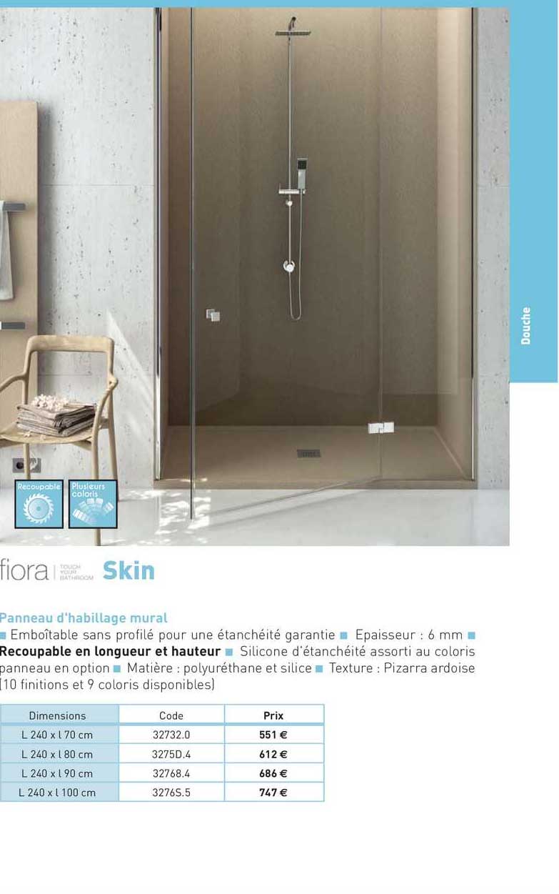 panneau d'habillage mural skin fiora