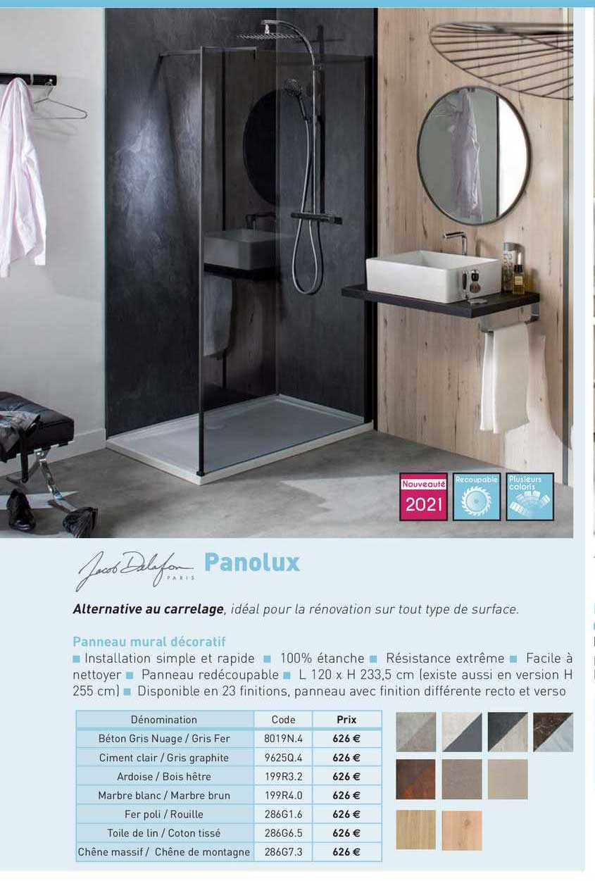 panneau mural décoratif panolux jacob delafon