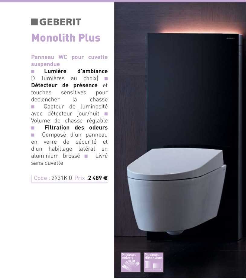 Panneau Wc Pour Cuvette Suspendue Monolith Plus Geberit