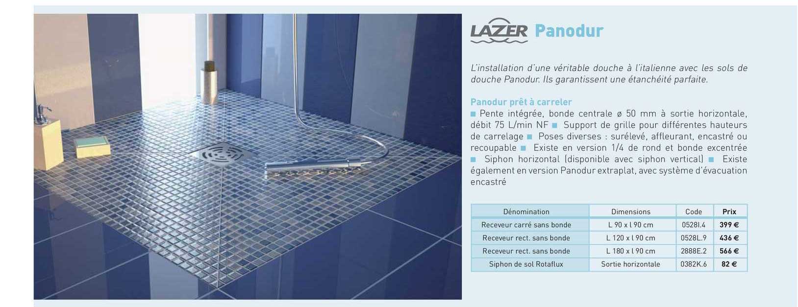 panodur prêt à carreler panodur lazer