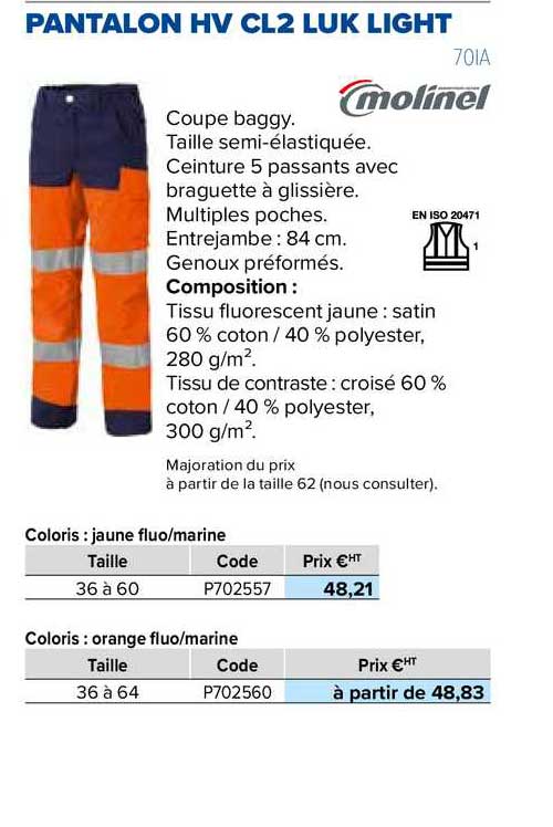 pantalon hv cl2 luk light