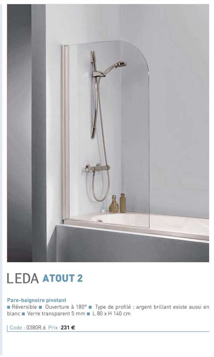 pare-baignoire pivotant atout 2 leda