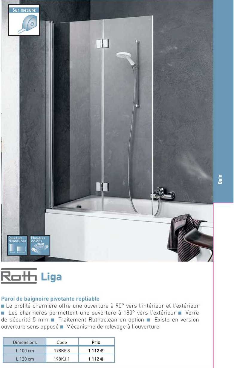 paroi de baignoire pivotante repliable liga